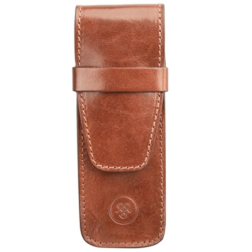 Maxwell-Scott Handgefertigtes Luxus Leder Stifteetui Pienza in Cognac Braun Maxwell-Scott Handgefertigtes Luxus Leder Stifteetui Pienza in Cognac Braun von Maxwell Scott