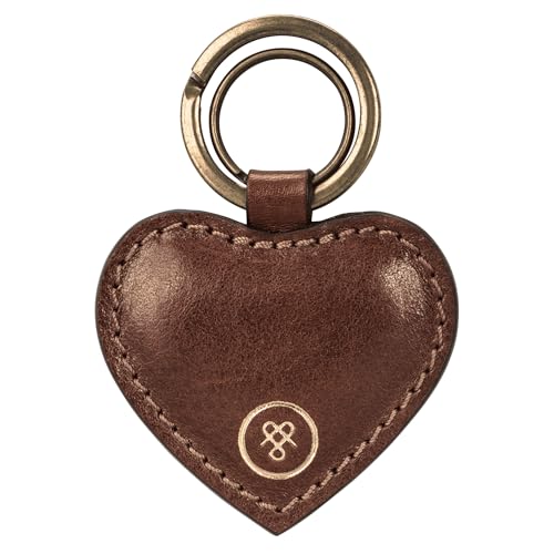 Maxwell Scott - Luxus Leder Schlüsselanhänger in Herzform für Damen - Handgefertigt aus italienischen Vollnarbenhäuten - The Mimi Cognac Maxwell Scott - Luxus Leder Schlüsselanhänger in Herzform für Damen - Handgefertigt aus italienischen Vollnarbenhäuten - The Mimi Cognac von Maxwell Scott