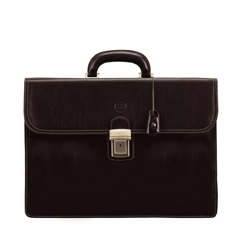 Maxwell Scott Klassischer Herren Leder Aktenkoffer Paolo3 in Dunkelbraun Maxwell Scott Klassischer Herren Leder Aktenkoffer Paolo3 in Dunkelbraun von Maxwell Scott