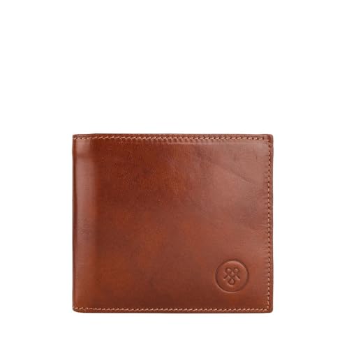 Maxwell Scott - Luxuriöse Leder RFID Brieftasche mit Münzfach für Herren - Handgefertigt aus italienischen Vollnarbenhäuten - The Ticciano RFID Cognac Maxwell Scott - Luxuriöse Leder RFID Brieftasche mit Münzfach für Herren - Handgefertigt aus italienischen Vollnarbenhäuten - The Ticciano RFID Cognac von Maxwell Scott