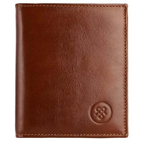 Maxwell Scott - Luxuriöse Herrenleder Bifold Brieftasche mit Münzfach - Handgefertigt aus italienischen Vollnarbenhäuten - The Rocca Cognac Maxwell Scott - Luxuriöse Herrenleder Bifold Brieftasche mit Münzfach - Handgefertigt aus italienischen Vollnarbenhäuten - The Rocca Cognac von Maxwell Scott