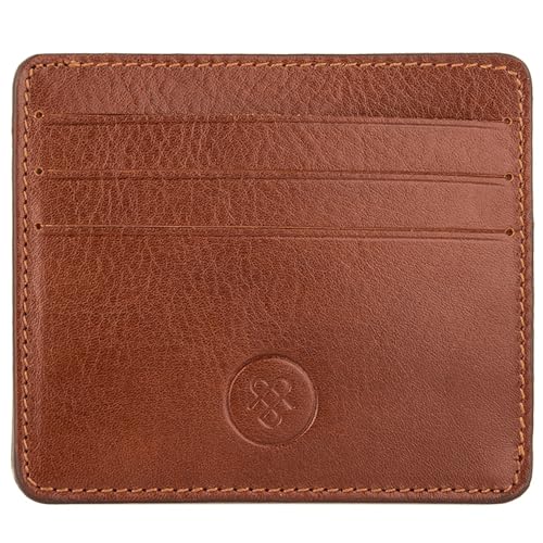 Maxwell Scott - Personalisierte Luxuriöses kompaktes Herren- Leder Kreditkartenhalter - Handgefertigt aus italienischen Vollnarbenhäuten - The Marco Cognac Maxwell Scott - Personalisierte Luxuriöses kompaktes Herren- Leder Kreditkartenhalter - Handgefertigt aus italienischen Vollnarbenhäuten - The Marco Cognac von Maxwell Scott