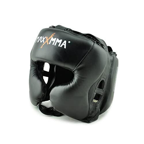 MaxxMMA Box-Kopfschutz, Verstellbare Kopfausrüstung, Effektive Stoßdämpfung, MMA-Training, Muay Thai Kopfschutz, Sparring, Kampfkunst, Karate von MaxxMMA