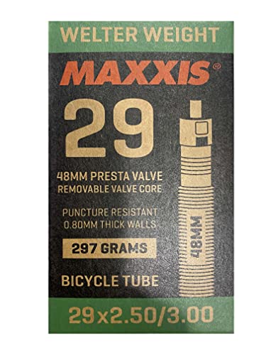 Maxxis Unisex Welterweight Plus Fahrradschlauch, Schwarz, 29x2.50 - 3.00 Presta FV 48mm EU Maxxis Unisex Welterweight Plus Fahrradschlauch, Schwarz, 29x2.50 - 3.00 Presta FV 48mm EU von Maxxis