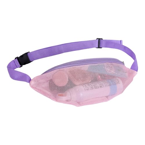 Beach Mesh Fanny Pack – wasserdichte Strand-Hüfttasche, tragbare Mesh-Gürteltasche | Leichte, atmungsaktive Mesh-Hüfttasche, vielseitig einsetzbare, verstellbare Hüfttasche für Strand, Wandern, Reisen von Mbiyhgta