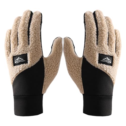 Mbiyhgta Winddichte warme Handschuhe, Thermohandschuhe für Damen,Thermo-warme Handschuhe für kaltes Wetter - Gepolsterter Warmer Ski-Schnee-Handwärmer-Fahrradhandschuh für Mädchen, Mutter von Mbiyhgta