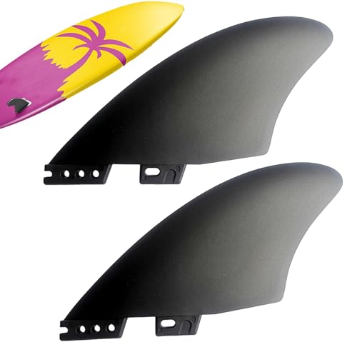 Surfbrett 2 Flossen-Set, 2 Stück Paddle Board Flosse | PVC Surfing Watershed Fin Longboard Flossen,Kompakte, verschleißfeste Paddleboard-Ersatzflosse. Stand-up-Paddleboard-Flosse von Mbiyhgta