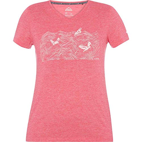 McKINLEY Damen Kimo T-Shirt, Melange/Red, 44 von Mc Kinley