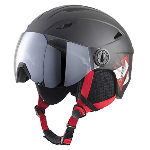 TECNOPRO Kinder Pulse S2 Visor Hs-016 Skihelm, Black/Red, S EU TECNOPRO Kinder Pulse S2 Visor Hs-016 Skihelm, Black/Red, S EU von Mc Kinley