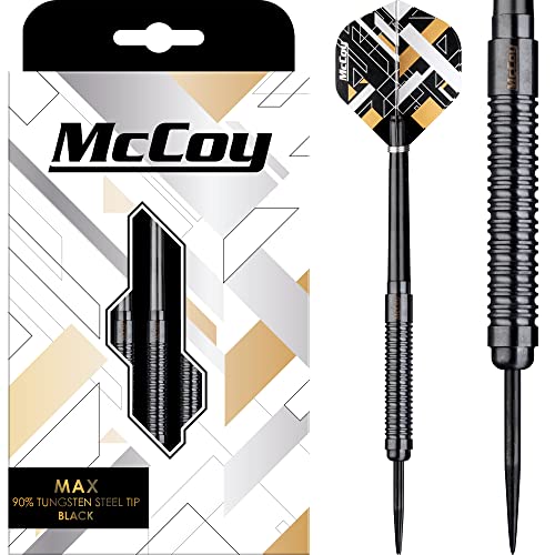McCoy Darts D6015 MAX Dartpfeile-Set aus 90 % Wolframstahl, Schwarz, 22 g McCoy Darts D6015 MAX Dartpfeile-Set aus 90 % Wolframstahl, Schwarz, 22 g von McCoy