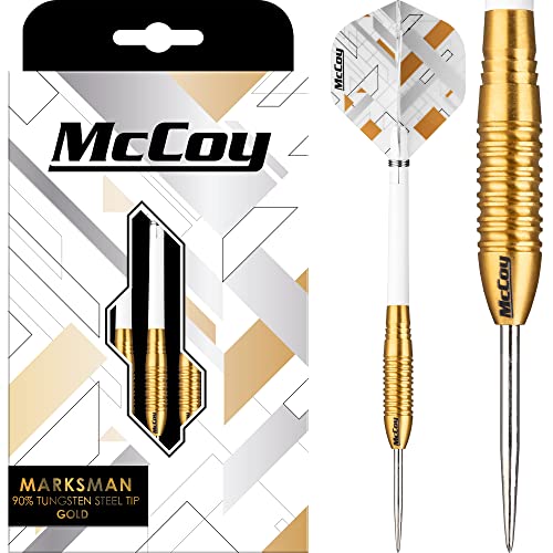 McCoy Darts D6021 Marksman | Premium 90% Wolframstahl Spitze Dartpfeile Set | Gold 22g McCoy Darts D6021 Marksman | Premium 90% Wolframstahl Spitze Dartpfeile Set | Gold 22g von McCoy