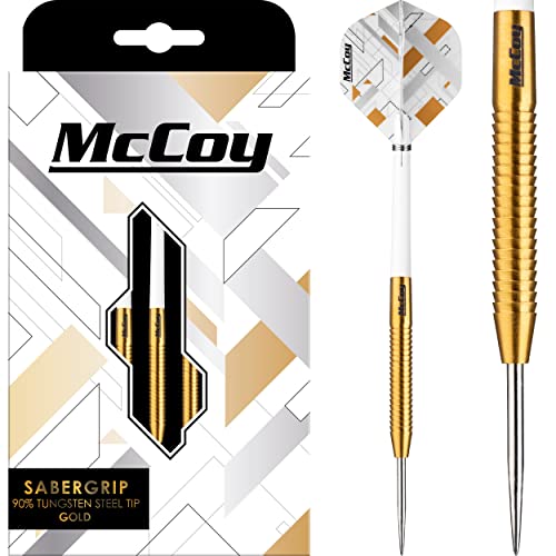 McCoy Darts D6047 Sabergrip Gold | Premium 90% Wolframstahl Spitze Dartpfeile Set | 20g McCoy Darts D6047 Sabergrip Gold | Premium 90% Wolframstahl Spitze Dartpfeile Set | 20g von McCoy