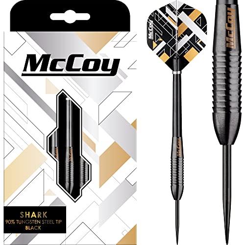 McCoy Darts D6060 Shark | Premium 90% Wolframstahl Spitze Dartpfeile Set | Schwarz 24g McCoy Darts D6060 Shark | Premium 90% Wolframstahl Spitze Dartpfeile Set | Schwarz 24g von McCoy