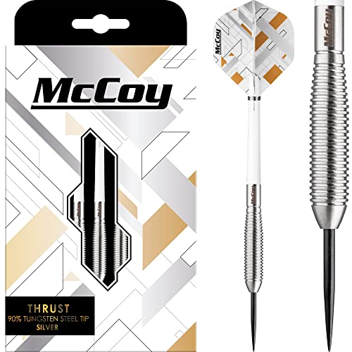 McCoy Darts D6068 Thrust | Premium 90% Wolframstahl Spitze Dartpfeile Set | Silber 23g McCoy Darts D6068 Thrust | Premium 90% Wolframstahl Spitze Dartpfeile Set | Silber 23g von McCoy