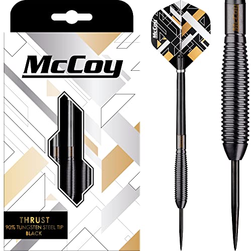 McCoy Darts D6072 Thrust | Premium 90% Wolframstahl Spitze Dartpfeile Set | Schwarz 25g McCoy Darts D6072 Thrust | Premium 90% Wolframstahl Spitze Dartpfeile Set | Schwarz 25g von McCoy