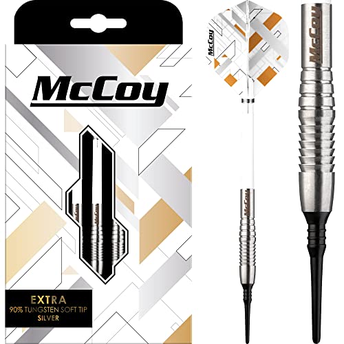 McCoy Darts D6097 Xtra | Premium 90% Wolfram Soft Tip Darts Set | Silber 18g McCoy Darts D6097 Xtra | Premium 90% Wolfram Soft Tip Darts Set | Silber 18g von McCoy