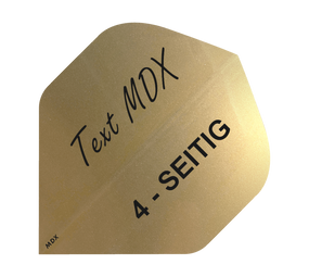 10 Satz Bedruckte Metallic Flights 4-Seitig - Wunschtext - MDX Standard 10 Satz Bedruckte Metallic Flights 4-Seitig - Wunschtext - MDX Standard von McDart