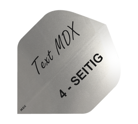 10 Satz Bedruckte Metallic Flights 4-Seitig - Wunschtext - MDX Standard 10 Satz Bedruckte Metallic Flights 4-Seitig - Wunschtext - MDX Standard von McDart