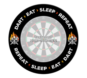 McDart Dartboard Surround - Dart Eat Sleep Repeat McDart Dartboard Surround - Dart Eat Sleep Repeat von McDart