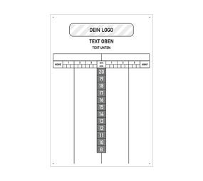 Scoreboard mit Wunschdruck 40 x 60 cm Scoreboard mit Wunschdruck 40 x 60 cm von McDart