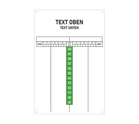 Scoreboard mit Wunschdruck 40 x 60 cm Scoreboard mit Wunschdruck 40 x 60 cm von McDart