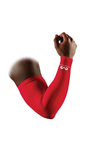 McDavid 6500 HexPad Power Shooter Arm Sleeve Armstulpe, rot, L/XL Ellenbogenumfang 25-30 cm von McDavid