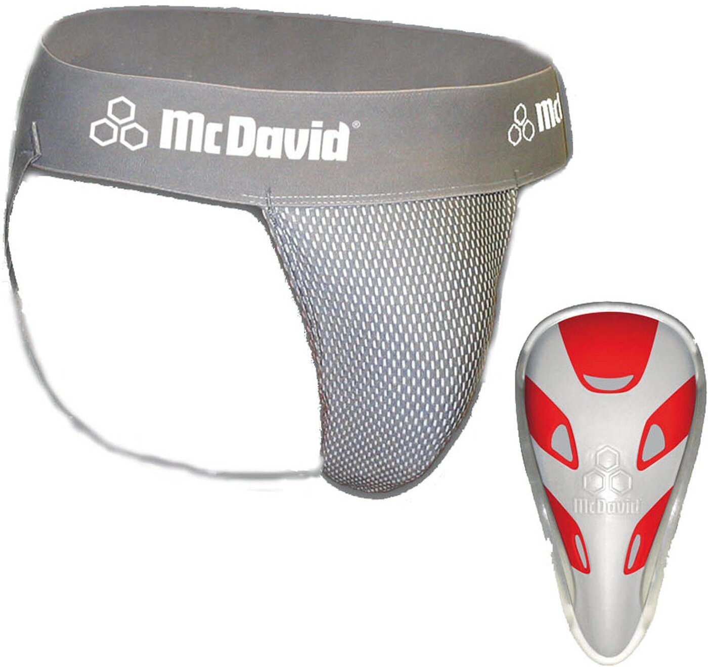 McDavid Bandage SUSPENSORIUM HEXMESH FLEXCUP GRAU von McDavid