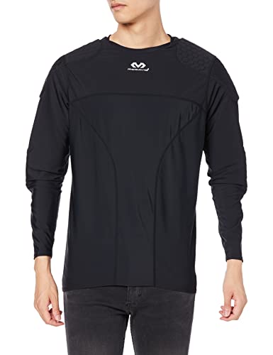 McDavid HEX Torwart Shirt Dive Unterziehshirt Torwart, Torhüter Shirt, Protection Shirt - Undershirt mit Rippenshutz und Ellbogenshutz - Kinder Schwarz von McDavid