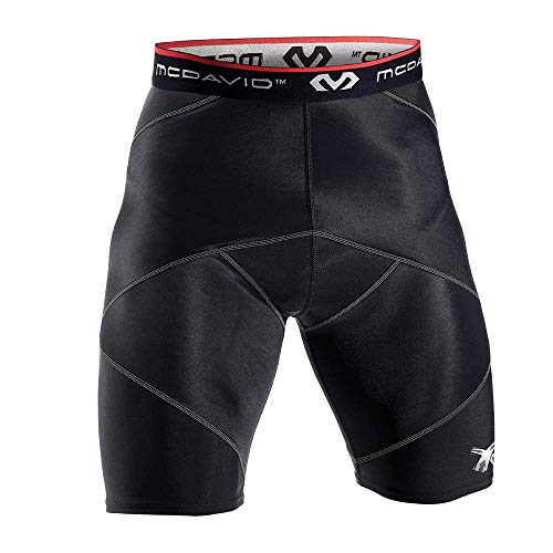 McDavid Herren Kompressions Shorts mit Hüft-Spica-Stabilisierung, Schwarz, M, 8200R-BL-M von McDavid