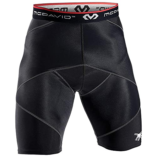 McDavid Herren Kompressions Shorts mit Hüft-Spica-Stabilisierung, Schwarz, S, 8200R-BL-S von McDavid