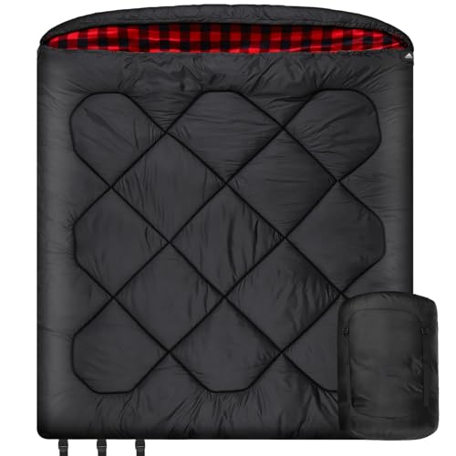 Mcota Winter 0 Grad Doppelschlafsack, Queen-Size-Größe, Schlafsack mit 100% Baumwoll-Flanellfutter, warm und wasserdicht, für 2 Personen Schlafsack für Camping, Angeln oder Jagd bei kaltem Wetter Mcota Winter 0 Grad Doppelschlafsack, Queen-Size-Größe, Schlafsack mit 100% Baumwoll-Flanellfutter, warm und wasserdicht, für 2 Personen Schlafsack für Camping, Angeln oder Jagd bei kaltem Wetter von Mcota