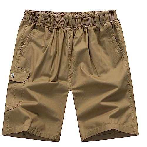 Herren Cargo Shorts Sommer Herren Cargoshorts Bermuda Männer Sommerhose aus Baumwolle,C,5XL von Mdrcg