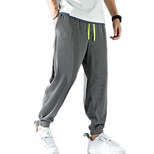 Herren Jogginghose Sweathose Lange Atmungsaktiv Sporthose Yogahose Hose Herren Jogginghose Männer Freizeithose,A,XL von Mdrcg