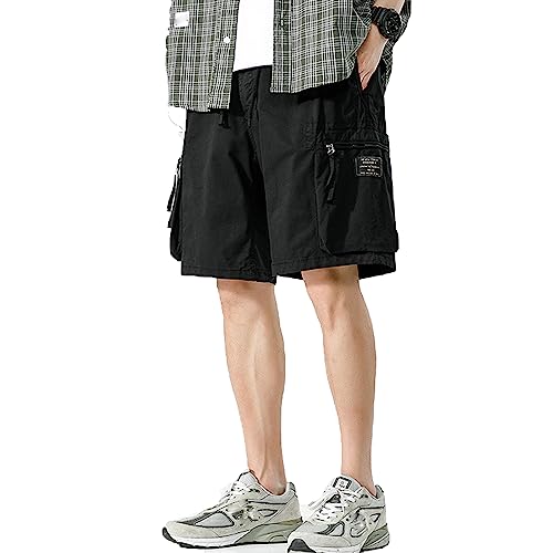 Mdrcg Herren Cargo Shorts Kurze Hosen Herren Cargo Shorts Cargo Shorts Herren Kurze Wanderhose Herren Mit Reißverschlusstasche,E,31 von Mdrcg