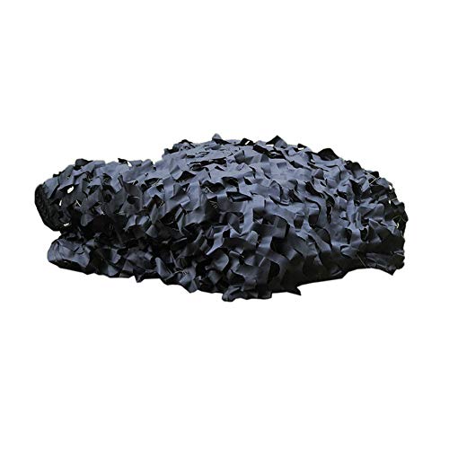 Mdurian Tarnnetz Camouflage Netz Sonnenschutz Tarnung Camo Net für Jagd Camping Dekoration Schutz Zeltschirm Reines Schwarz 3m x 5m von Mdurian