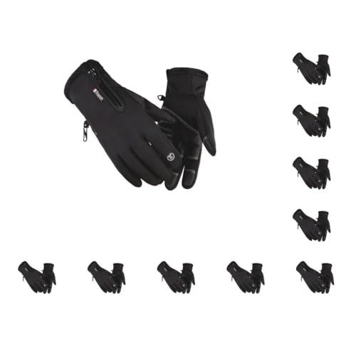 Mealoodiousmusea 10 Set 1 Paar Outdoor-Handschuhe für Damen und Herren, warme Handschuhe, Reisen, Radfahren, Erwachsene, rutschfeste Samt-Handschuhe, Bekleidungszubehör, Geburtstagsgeschenk, Größe S von Mealoodiousmusea
