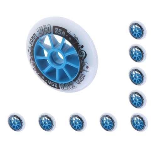 Mealoodiousmusea 10 Set Outdoor PU Roller Inline-Skates Rad Ersatz Racing Wheels 110 mm blau von Mealoodiousmusea