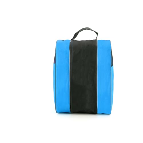 Mealoodiousmusea 3-lagige Rollschuh-Tasche, Aufbewahrungstasche, Oxford-Stoff, große Kapazität, Schultergurt, Tragetasche, für Kinder und Erwachsene, Blau von Mealoodiousmusea