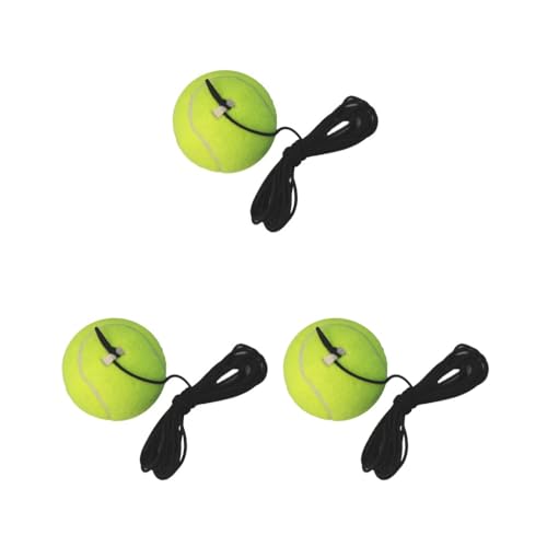 Mealoodiousmusea Tennis-Trainings-Rebound-Ball, für drinnen und draußen, Trainingsgerät, Sportausrüstung, Sparring-Requisiten, Anfänger-Trainer, 3er-Set von Mealoodiousmusea
