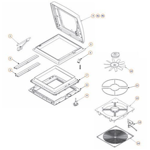 Steuerelement und Elektronik für Dachhaube Thule Vent 40 x 40 cm, seit 2008 von Mecatechnic