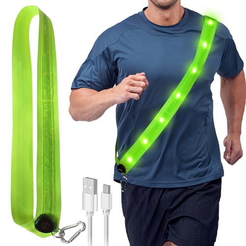 Mecctuck Reflektorband, Lauflicht Joggen, Reflektoren Fahrrad, Leuchtband Joggen, Reflektoren Kleidung, Reflektor Leuchtband, Lauflicht Reflektoren für Radfahren Wandern Joggen Wandern Erwachsene von Mecctuck