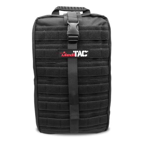 MediTac Große Hawk Type Tactical Trauma Bag Feat. Reißbarer Klettverschluss, Tasche Rucksack, MOLLE-Tasche, Rucksack, Schwarz von MediTac