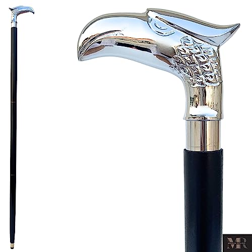 SouvNear dekorative Gehstöcke in Premiumqualität - Palisander mit Messinggriff, antike Optik, viktorianischer Stil, Gehstock für Damen und Herren, eleganter Gehstock aus Indien, 95 cm, holz, WalKing Cane., Silver Eagle Head SouvNear dekorative Gehstöcke in Premiumqualität - Palisander mit Messinggriff, antike Optik, viktorianischer Stil, Gehstock für Damen und Herren, eleganter Gehstock aus Indien, 95 cm, holz, WalKing Cane., Silver Eagle Head von Medieval Replicas