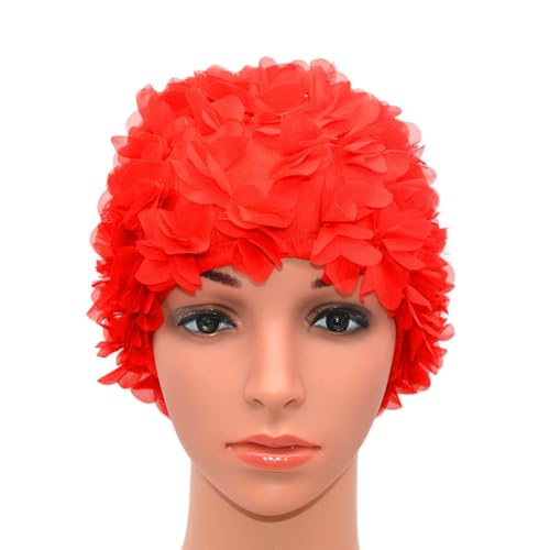Medifier Badekappe mit Spitze, Vintage-Stil, Blumenmuster, Retro-Stil (Rot) Medifier Badekappe mit Spitze, Vintage-Stil, Blumenmuster, Retro-Stil (Rot) von Medifier