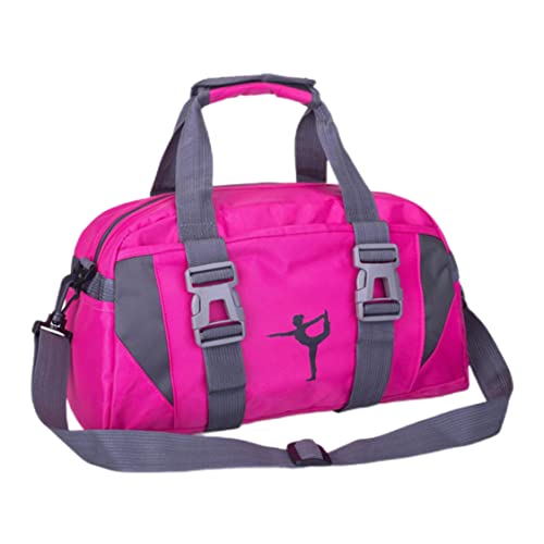 Tanz Duffle Tasche für Mädchen Sport Gymnastics Bags für Kinder Tap Dancing Bag Jazz Ballet Hip Hop Tasche Rose Rot, Mädchen Reisetasche von Mednkoku