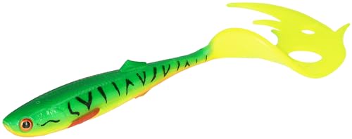 Meduza Gummifisch Gummi Köder Mikado Sicario Pike Tail (18cm/FIRE Tiger) von Meduza