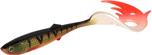 Gummifisch Gummi Köder Mikado Sicario Pike Tail (24cm/Bloody Perch) von Meduza