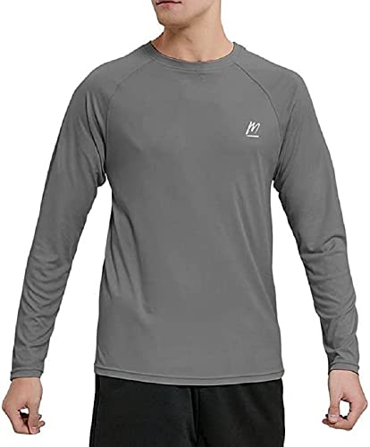 MeetHoo Rashguard Herren Langarmshirt UV Shirt UPF 50+ Lose Stretch UV-Schutz Longsleeve Schwimmshirt für Surfen Schwimmen Running von MeetHoo