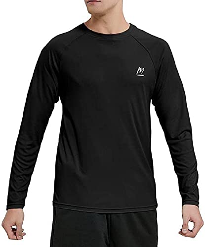 MeetHoo Rashguard Herren Langarmshirt UV Shirt UPF 50+ Lose Stretch UV-Schutz Longsleeve Schwimmshirt für Surfen Schwimmen Running von MeetHoo