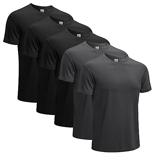 MeetHoo 5PC Sportshirt Herren, Laufshirt Kurzarm Funktionsshirt Atmungsaktiv Schnelltrocknendes T Shirt MeetHoo 5PC Sportshirt Herren, Laufshirt Kurzarm Funktionsshirt Atmungsaktiv Schnelltrocknendes T Shirt von MeetHoo
